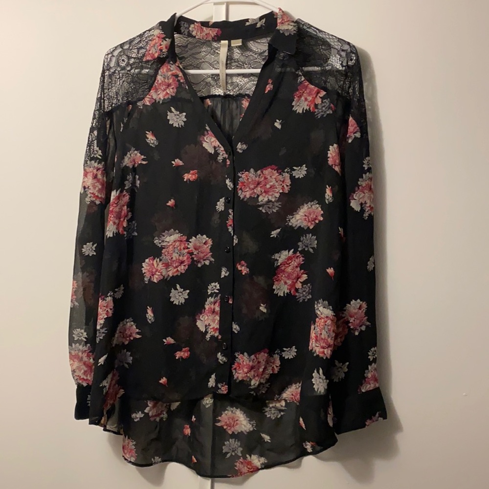 Long Sleeve Lacy Rose Blouse